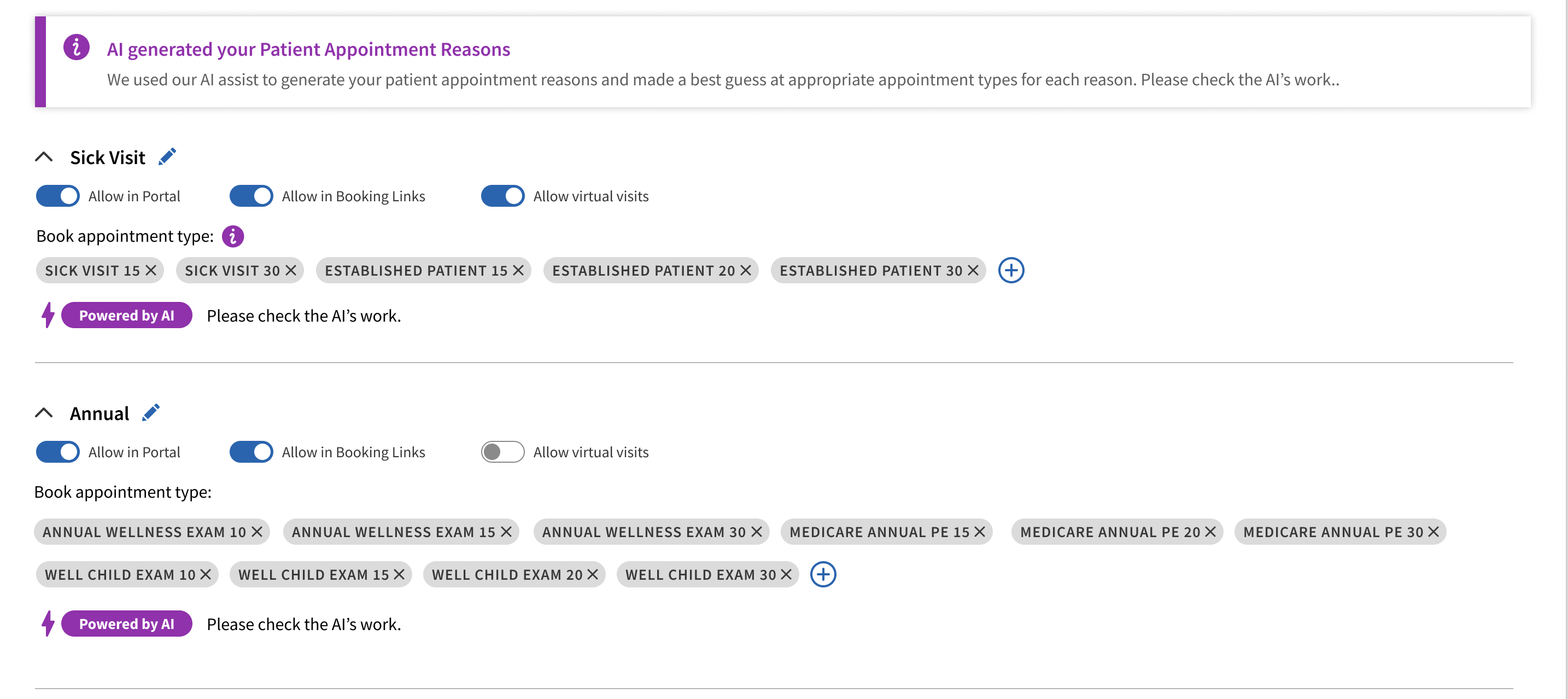 AI and architecture opportunity for patient self-scheduling