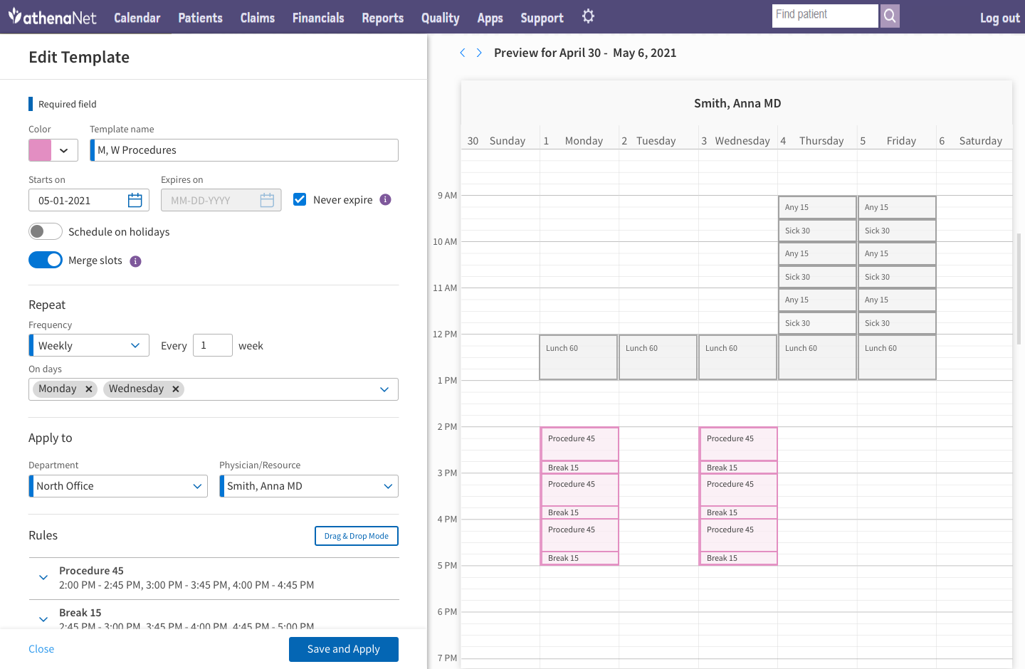 Creating a template